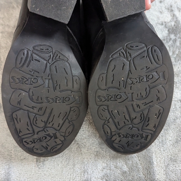 Korks by Kork-Ease Black Leather Western Block Heel Booties - Picture 13 of 15